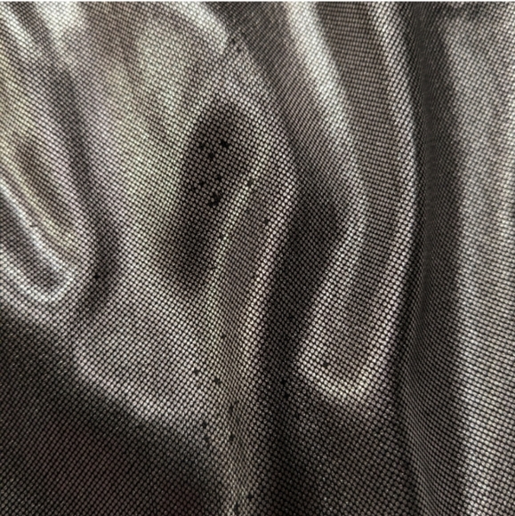 🩶 Vintage Hunt Club Silver Metallic Pleated Midi Skirt, Vtg 12 - Picture 13 of 16